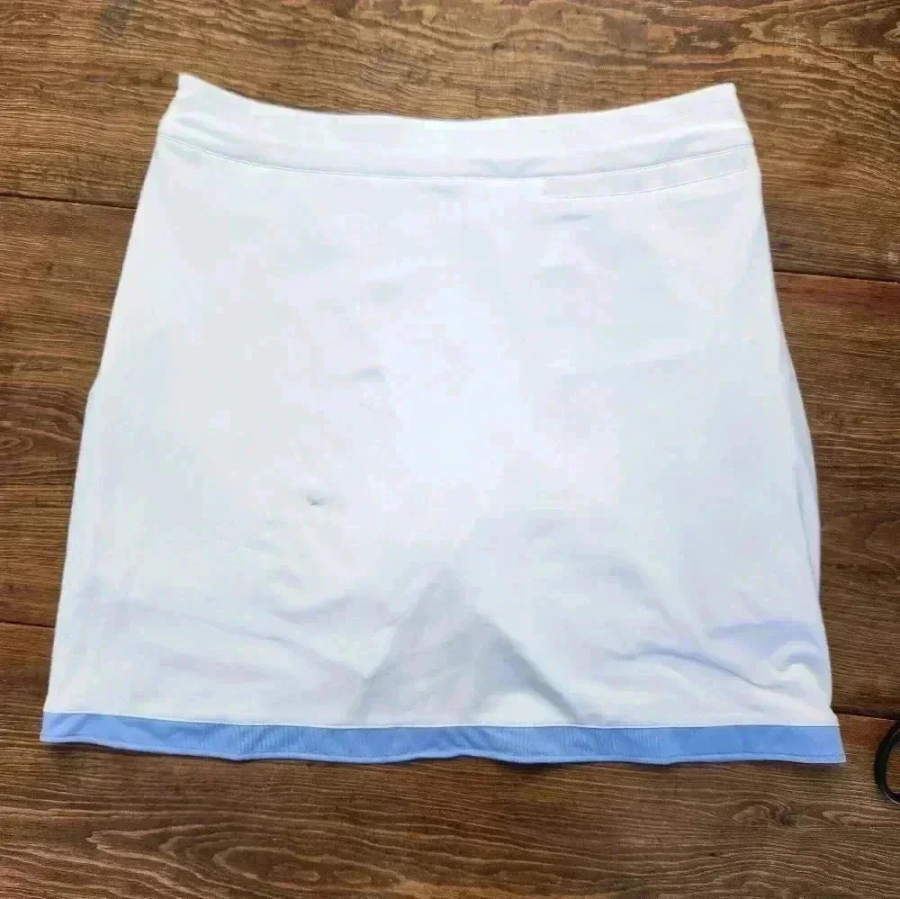 Peter Millar Women's White Blue Golf Laura Wrap Skort Pockets Pickle Ball Tennis - Picture 5 of 12